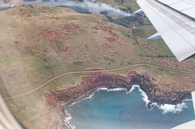 View leaving the island from the plane.