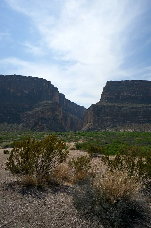 The view arriving to the Rio Grande