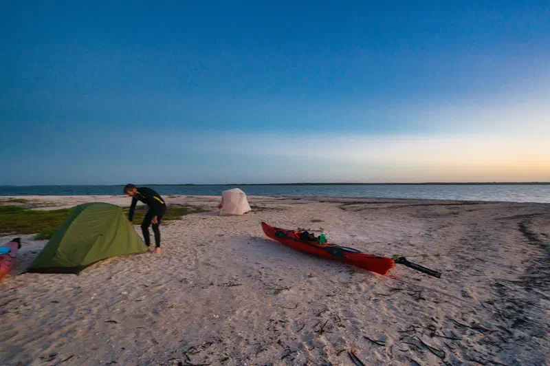 Our camp site on Pavilion…